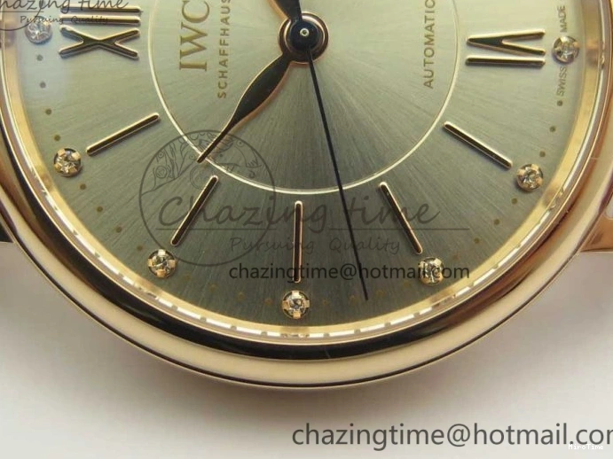 MIROTIME 0319 Portofino IW458101 RG MK 1:1 Best Edition Silver Dial On Red Leather Strap MIYOTA FashionForward 7162